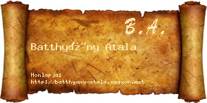 Batthyány Atala névjegykártya